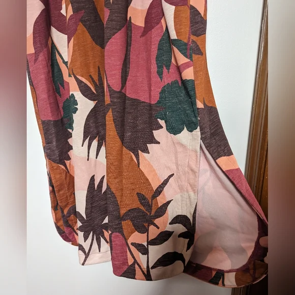 Title Nine Danver Midi Dress in Canyon Red Print Built In Bra sz L NWOT - Picture 7 of 12